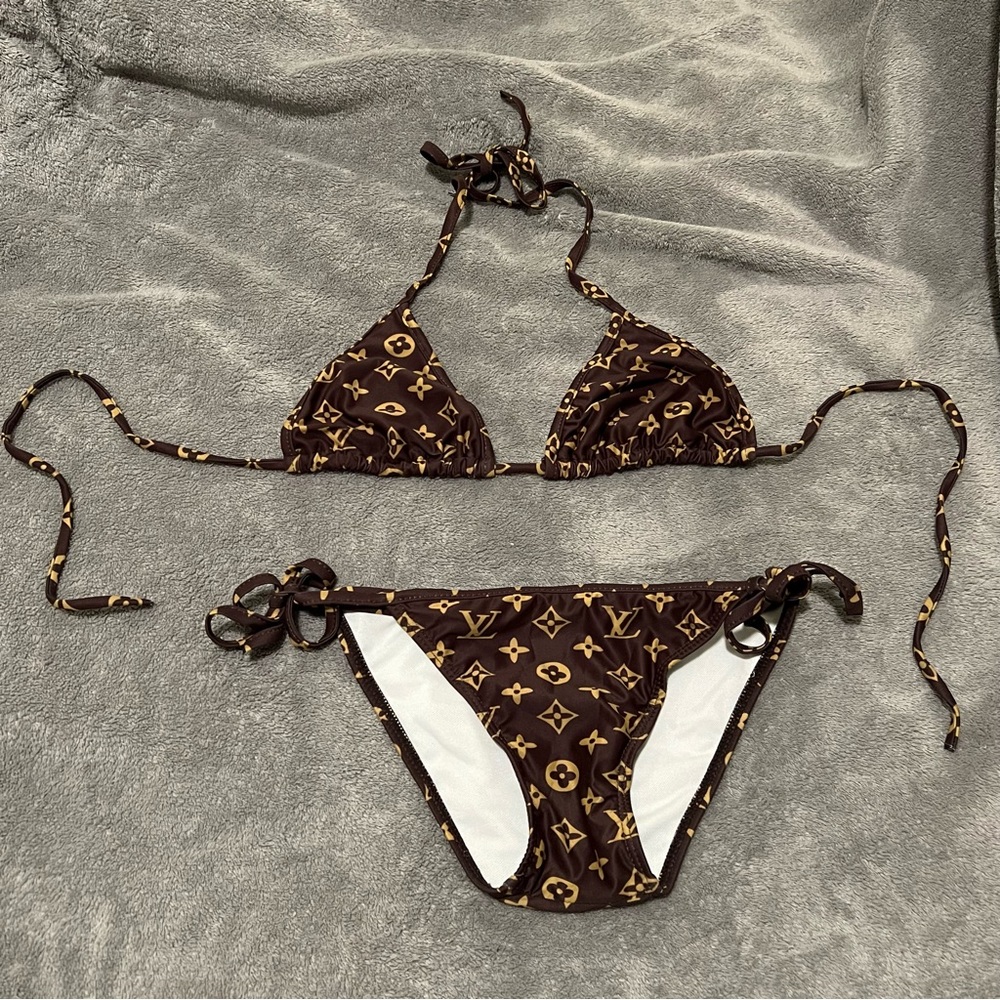 Dark Brown Monogram Bikini